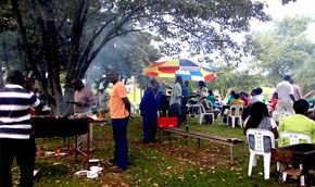 Outdoor braai and party